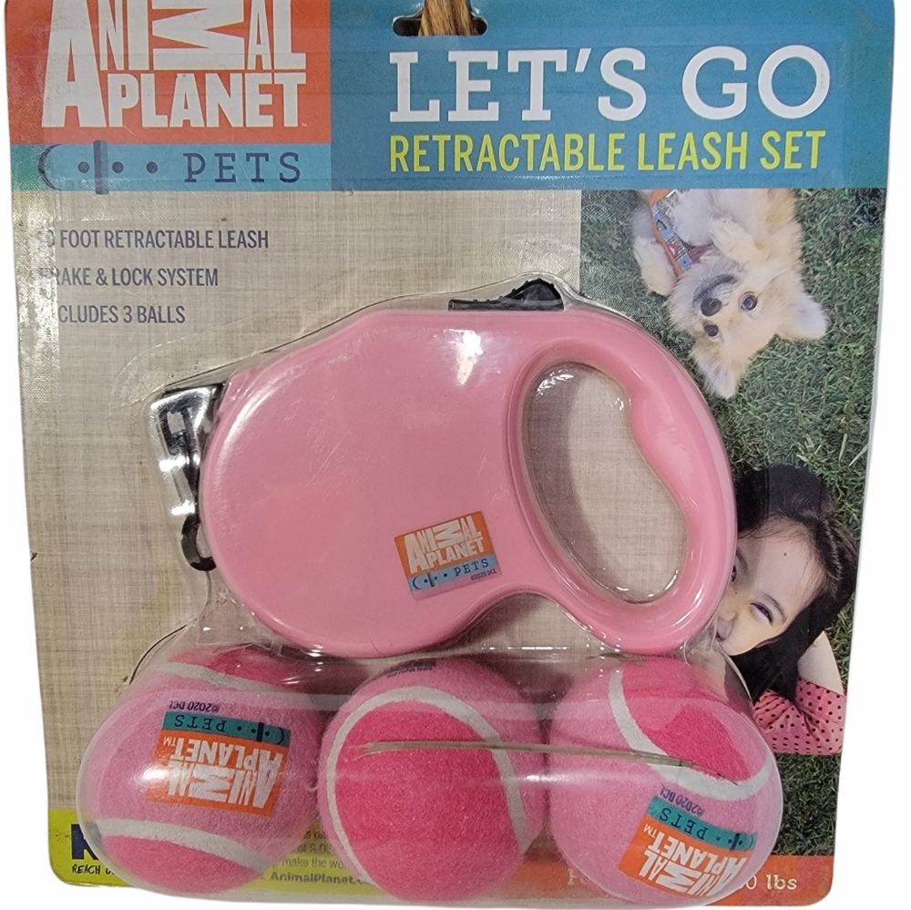 Animal Planet Pets Let's Go Retractable Leash Set New